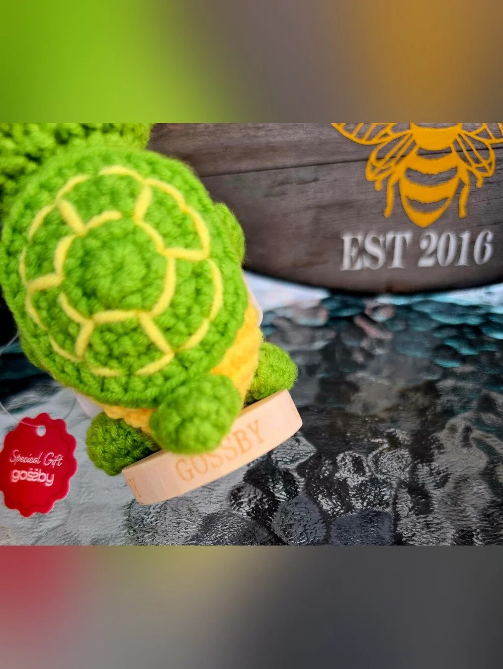 Gossby Handmade Positive Crochet Turtle